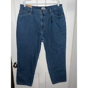 NWT LLBean Original Fit Relaxed Petite 20 Fleece Lined Denim Jeans Women Red